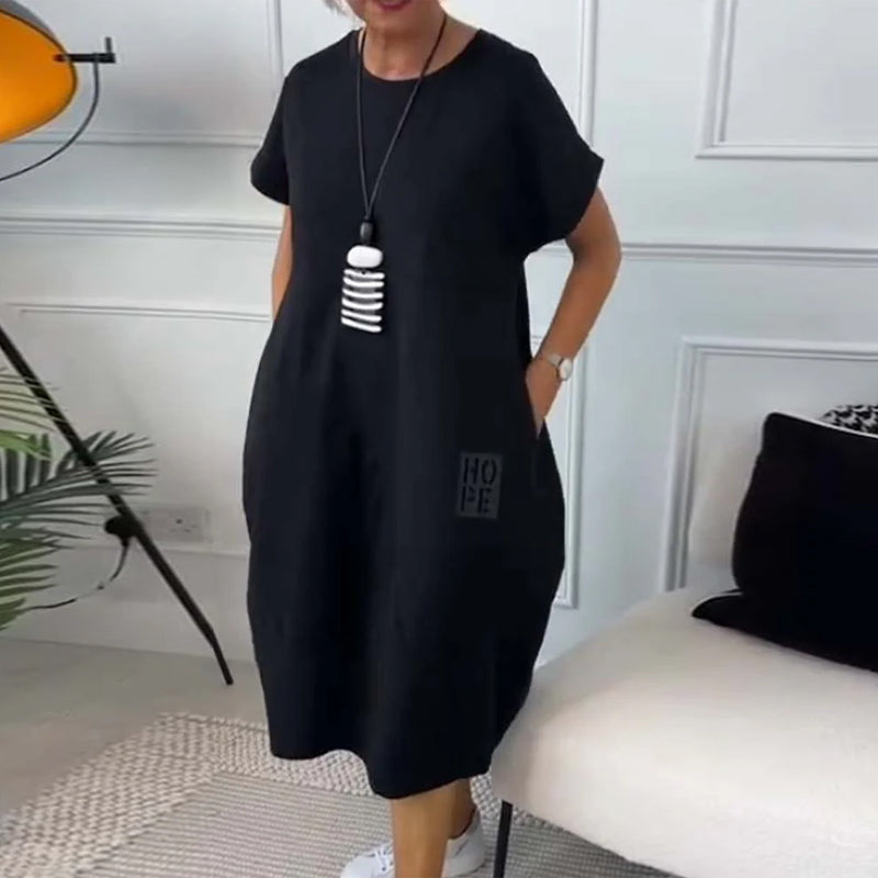 Zuzanna | Zwiewna letnia sukienka z okrągłym dekoltem