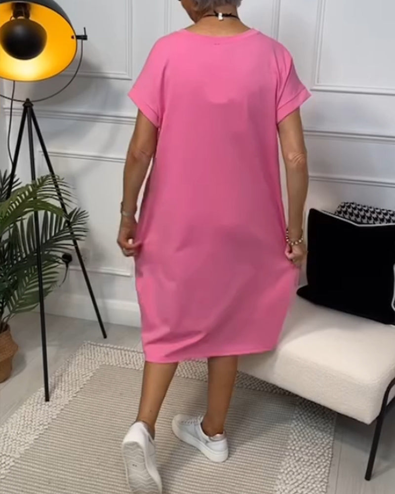 Zuzanna | Zwiewna letnia sukienka z okrągłym dekoltem
